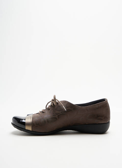 Derbies type de semelle amortissante talon plat jusqu'à 3cm marron HIRICA femme