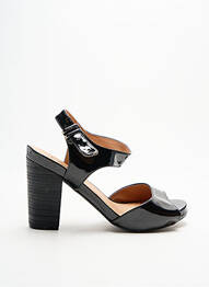 Sandales/nu pieds matière lisse talon haut de 10cm et plus noir LES P'TITES BOMBES femme