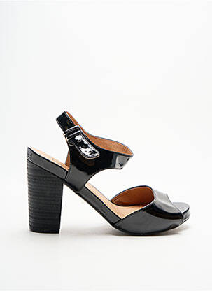 Sandales/nu pieds matière lisse talon haut de 10cm et plus noir LES P'TITES BOMBES femme