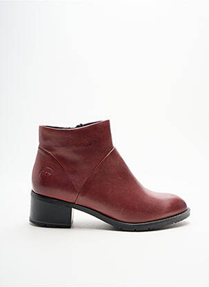 Bottines/boots tissage satiné talon de 4 à 6cm violet MARCO TOZZI femme