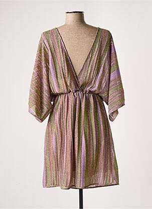 Robe mi-longue manches 3/4 manches 3/4 violet MÊME ROAD femme