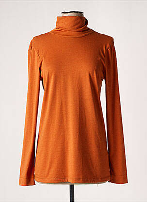 Top tissage jersey manches longues orange MÊME ROAD femme