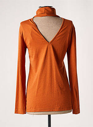 Top stretch manches longues orange MÊME ROAD femme