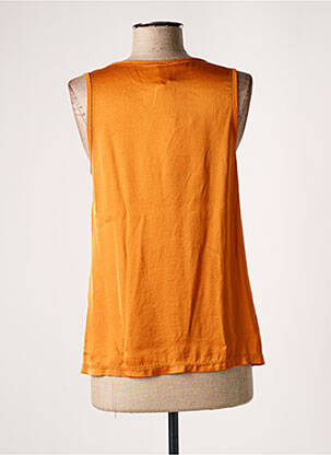 Top coupe fluide sans manche orange MÊME ROAD femme