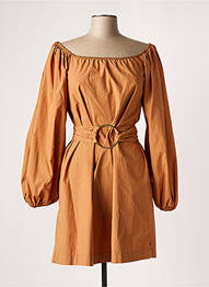 Robe courte manches longues manches longues marron MÊME ROAD femme