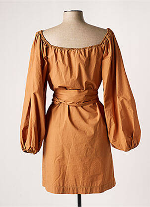 Robe courte manches longues manches longues marron MÊME ROAD femme