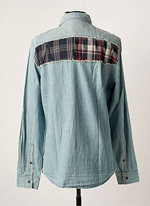 Chemise manches longues coupe droite bleu DESIGUAL homme