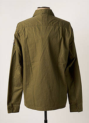 Chemise manches longues poches poitrine vert GARCIA homme