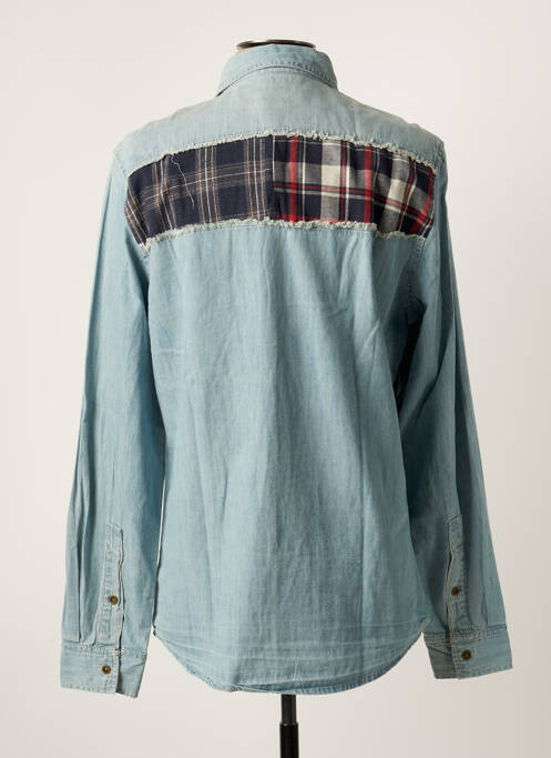 Chemise manches longues bleu DESIGUAL pour homme