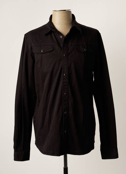 Chemise manches longues noir PETROL INDUSTRIES pour homme