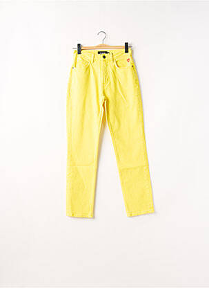Jean coupe mom poches taille haute jaune DESIGUAL femme