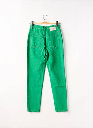 Jean coupe mom stretch taille haute vert DESIGUAL femme