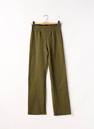 Pantalon droit stretch taille haute vert NUMPH femme