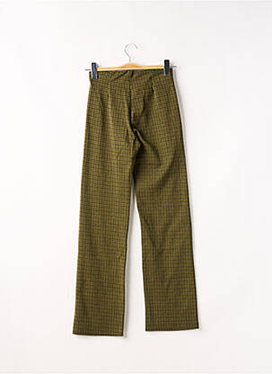 Pantalon droit stretch taille haute vert NUMPH femme