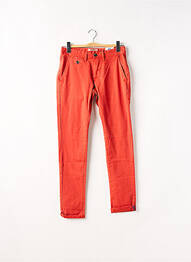 Pantalon chino fermeture zippée sous rabat boutonné taille normale orange GARCIA femme