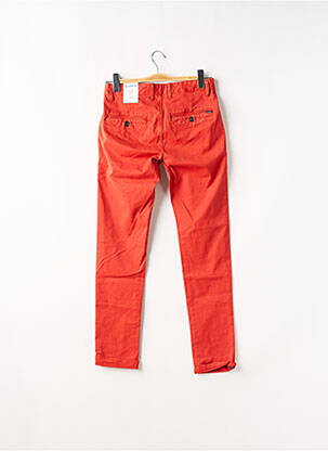 Pantalon chino fermeture zippée sous rabat boutonné taille normale orange GARCIA femme