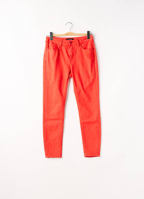 Jeans skinny orange DESIGUAL pour femme