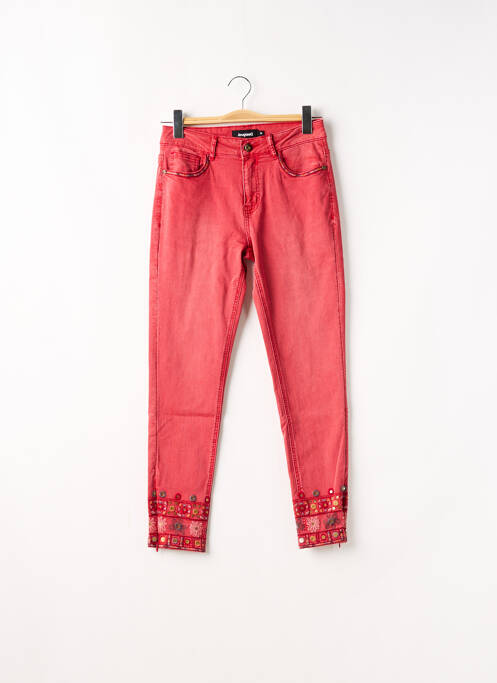 Jeans skinny rouge DESIGUAL pour femme