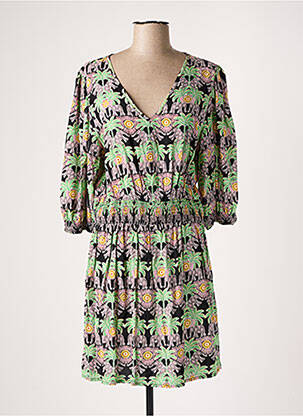 Robe mi-longue manches 3/4 manches 3/4 vert MOLLY BRACKEN femme