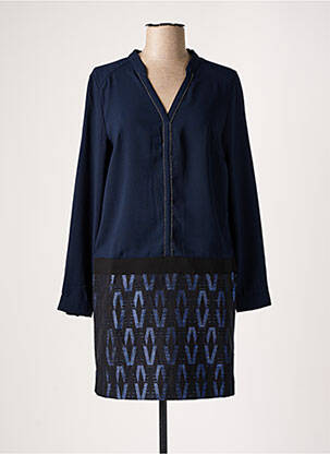Robe courte manches longues manches longues bleu JUS D'ORANGE femme