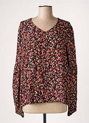 Top imprimé fantaisie manches longues rouge SIGNE NATURE femme