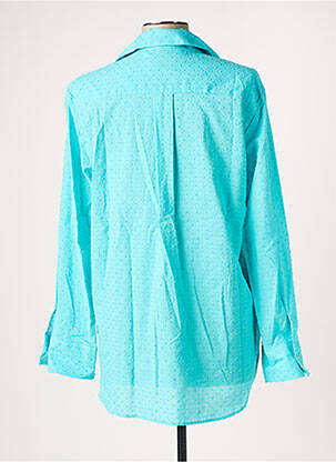 Chemisier coupe droite manches longues bleu GUAPA COLLECTION femme