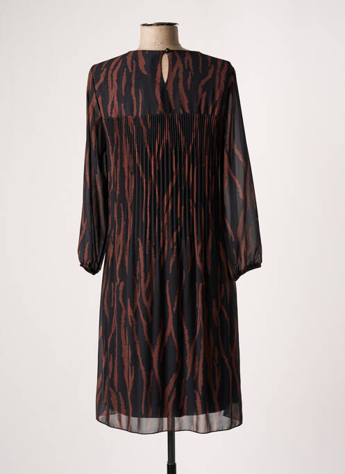 Robe mi-longue noir SIGNE NATURE pour femme