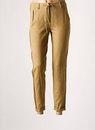 Pantalon 7/8 stretch taille normale beige EVA KAYAN femme