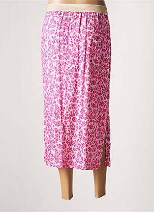 Jupe longue taille haute rose SIGNE NATURE femme