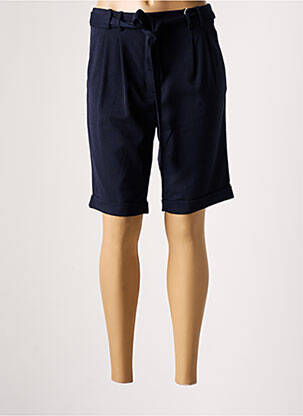 Bermuda taille à pinces taille haute bleu ESPRIT femme