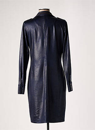 Robe courte manches longues manches longues bleu EVA KAYAN femme