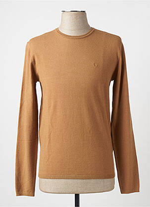 Pull col rond manches longues marron SUN VALLEY homme