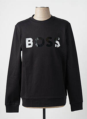 Sweat-shirt sérigraphie floquée manches longues noir HUGO BOSS homme