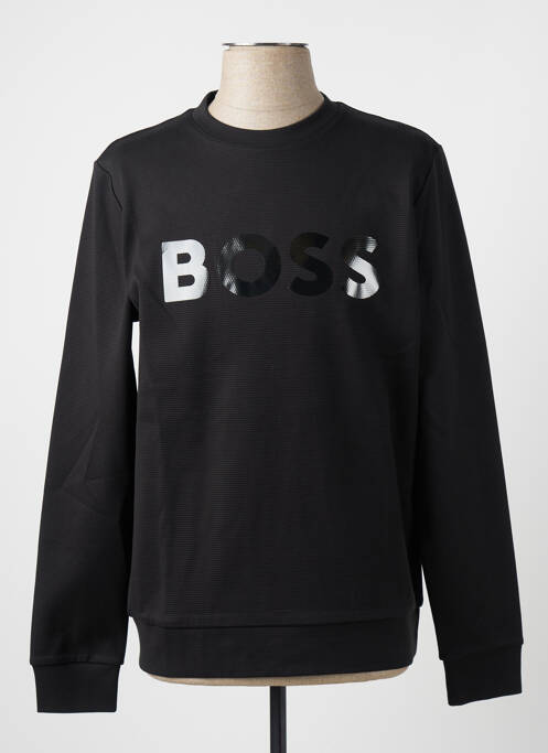 Sweat-shirt sérigraphie floquée manches longues noir HUGO BOSS homme