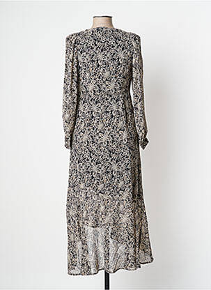 Robe longue manches longues manches longues noir LE TEMPS DES CERISES femme