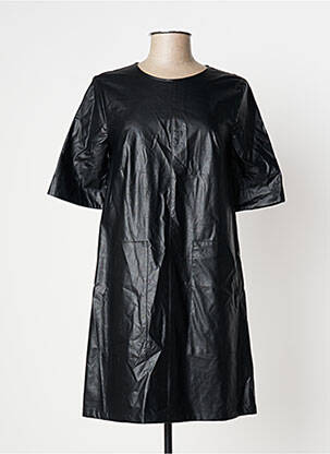 Robe courte fermeture zippée au dos manches courtes noir IMPERIAL femme