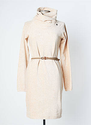 Robe mi-longue manches longues manches longues beige RAGWEAR femme