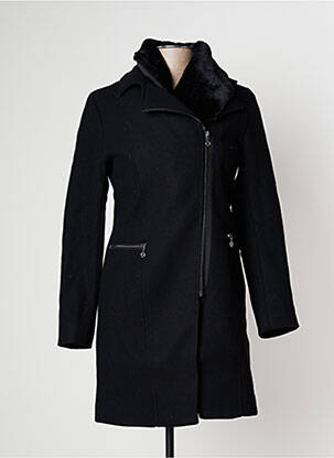 Manteau long noir LE TEMPS DES CERISES pour femme