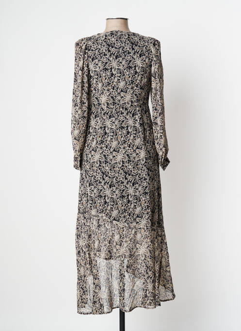 Robe longue manches longues manches longues noir LE TEMPS DES CERISES femme