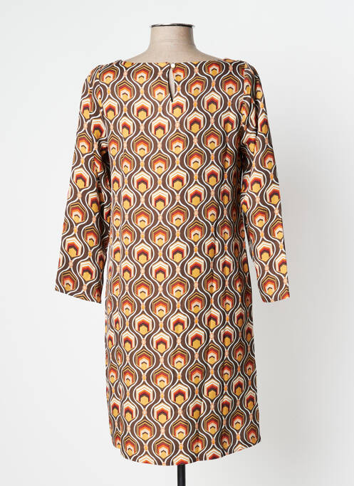 Robe mi-longue marron FREEMAN T.PORTER pour femme