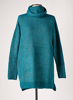 Pull tunique tissage chiné manches longues bleu RAGWEAR femme