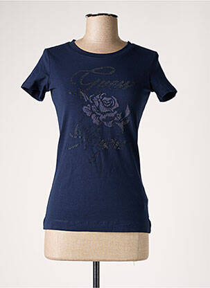 T-shirt bleu GUESS pour femme