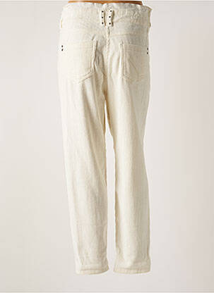 Pantalon droit stretch taille haute blanc FREEMAN T.PORTER femme