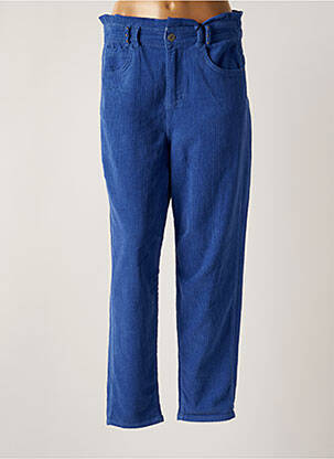 Pantalon droit stretch taille haute bleu FREEMAN T.PORTER femme