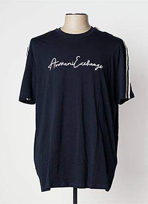 T-shirt bleu ARMANI EXCHANGE pour homme