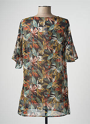 Tunique manches courtes légère et transparente noir BLANCHEPORTE femme