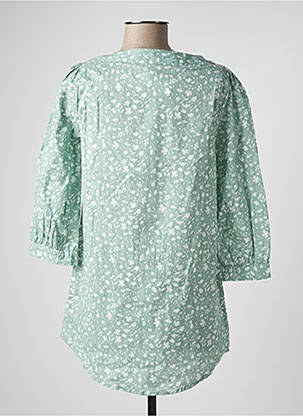 Tunique manches longues fermeture boutonnée sur le devant vert BLANCHEPORTE femme