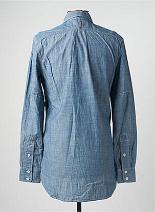 Chemise manches longues poches poitrine bleu RAW-7 homme