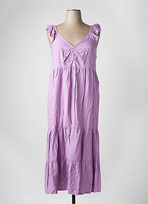 Robe longue violet BLANCHEPORTE pour femme