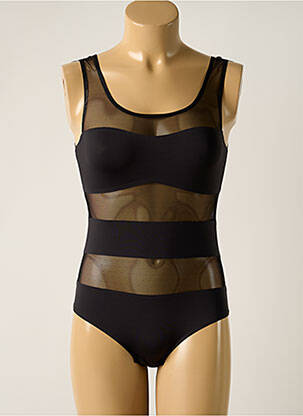 Body lingerie effet matière satinée noir IMPLICITE femme